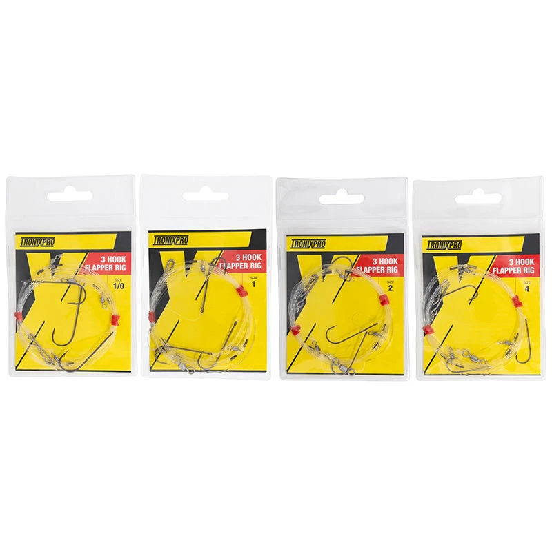 TronixPro Hand Tied 3 Hook Flapper Rigs